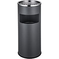 TecTake Cenicero de pie Robusto 30 L Cubo de Basura Papelera con depósito | (diámetro x Alto): 25 x 61 cm (Antracita…